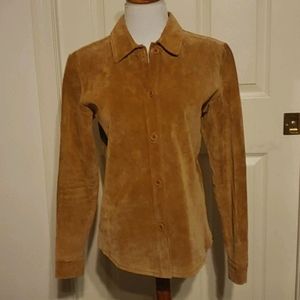 Margaret Godfrey Leather Button Up Shirt
